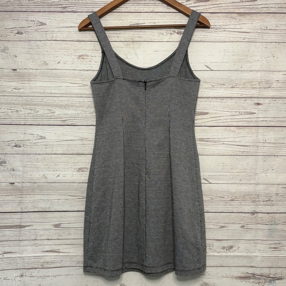 Forever 21‎ Houndstooth Mini Dress Black White Sleeveless Scoop Neck Size Large - Picture 4 of 5